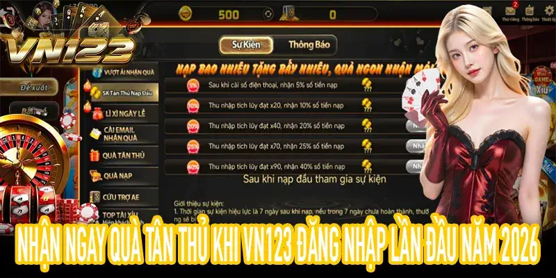 Hướng dẫn nhận thưởng sau khi VN123 đăng nhập thành công Hướng dẫn nhận thưởng sau khi VN123 đăng nhập thành công